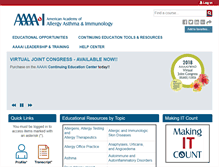 Tablet Screenshot of education.aaaai.org